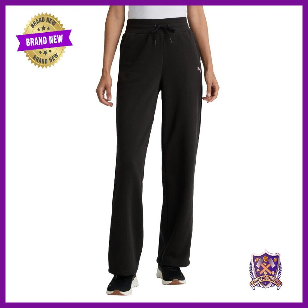 Women's Straight Leg Fleece Sweatpants With Drawstring Closure